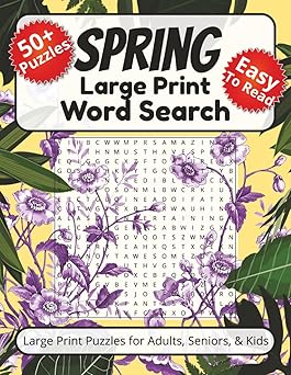 Spring Large Word Search Book Cover